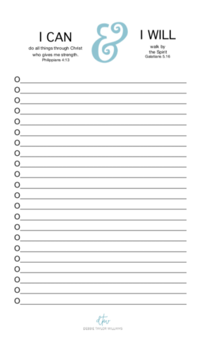 I Can & I Will Notepad