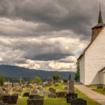 Church and cemetery reflecting Jesus’ victory over death, the promise of eternal life in Christ (Colossians 1:18), and Jesus as the Firstborn From the Dead.