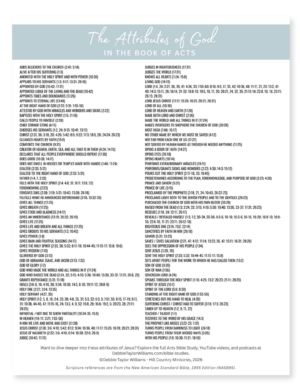 The Attributes of God in the Book of Acts