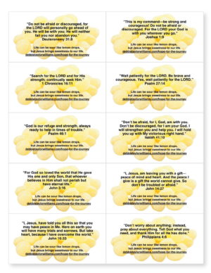 Lemon Drop Encouraging Verses